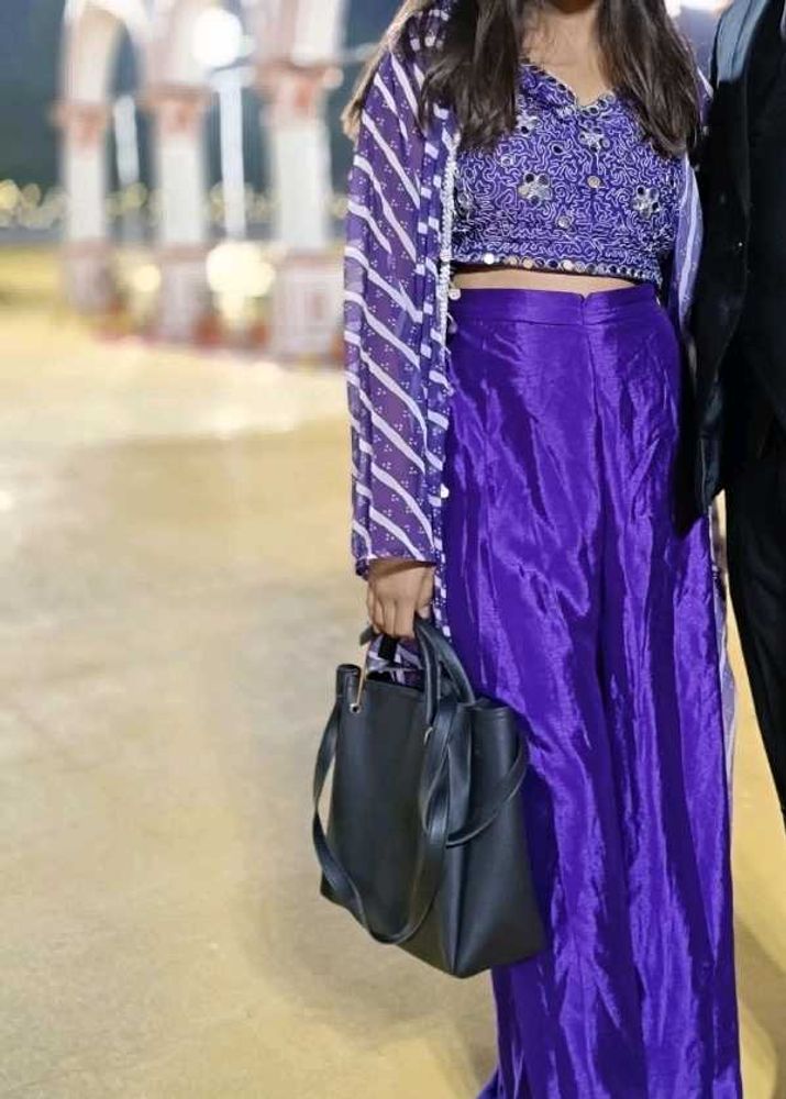 Plazo Shrug Crop Top Set For Women