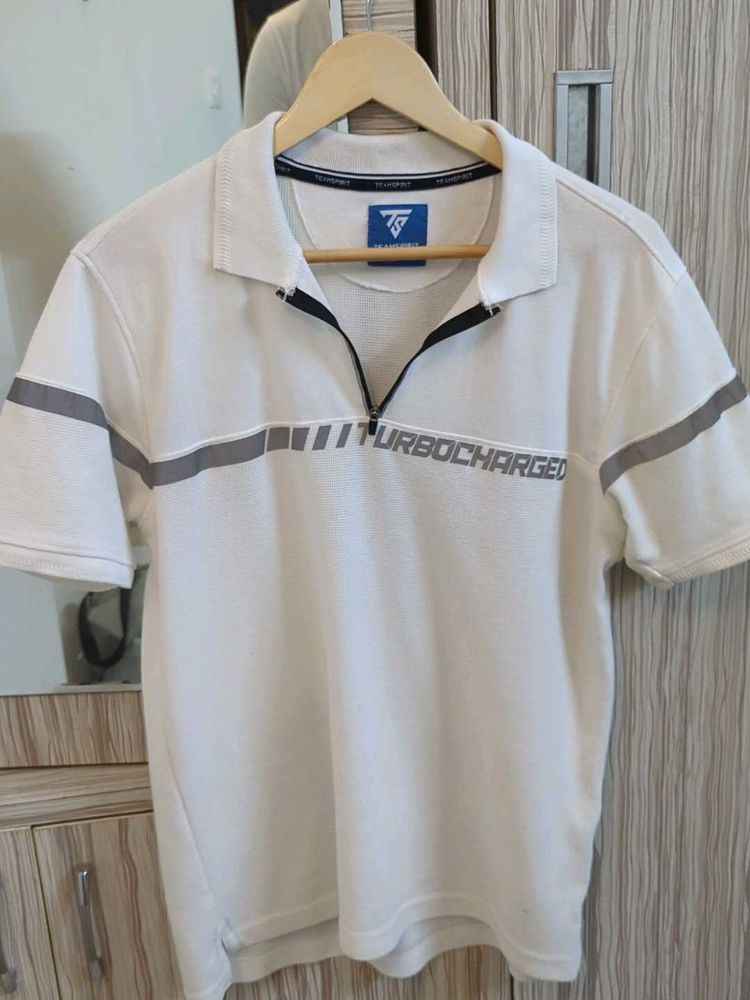 Turbocharged White Tee