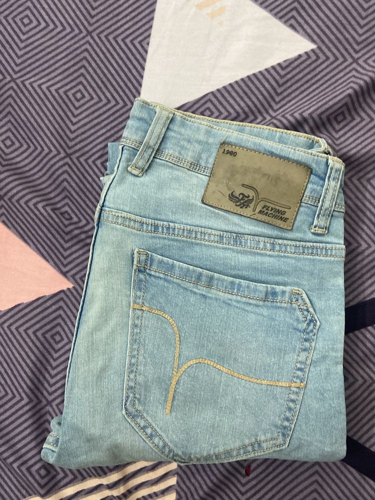 Flying Machine Light Blue Denim Skinny Fit Size 30