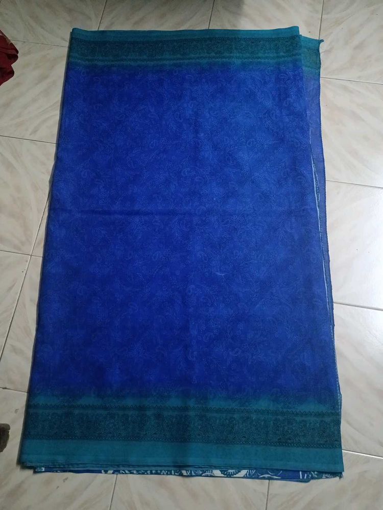 Blue Printed Saree