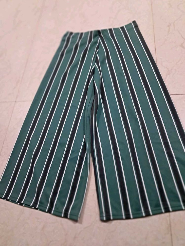 Striped Wide-Leg Palazzo Pants