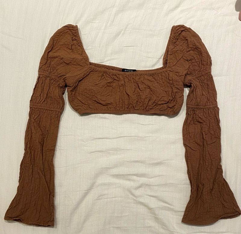 Asos coachella Brown Crop Top