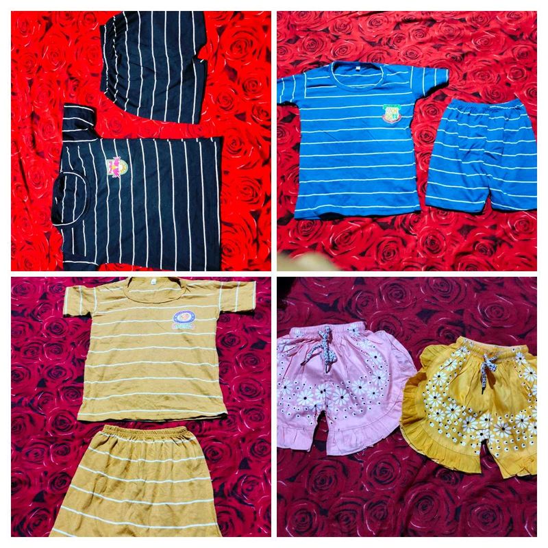 Kids&#39; Striped Clothing Bundle - 4 Sets