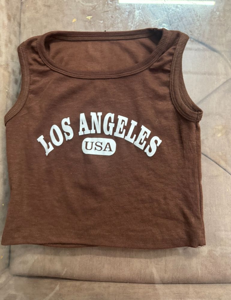 Coffee Brown Crop Top
