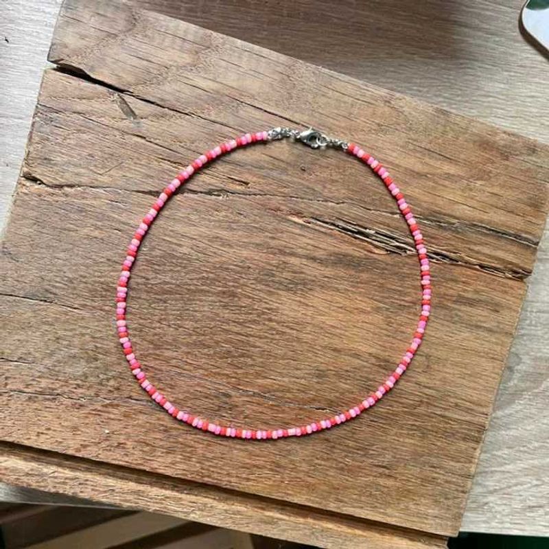 Pink Beaded Necklace💗