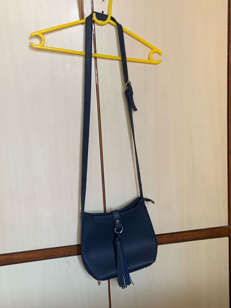 Lino Perros Navy Blue Sling Bag