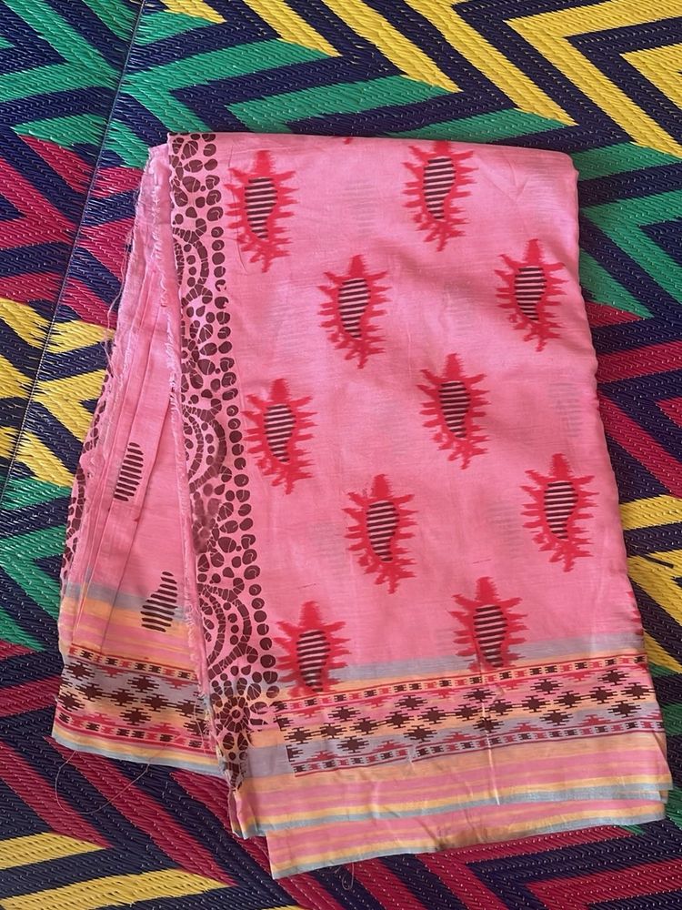 Pink Printed Saree