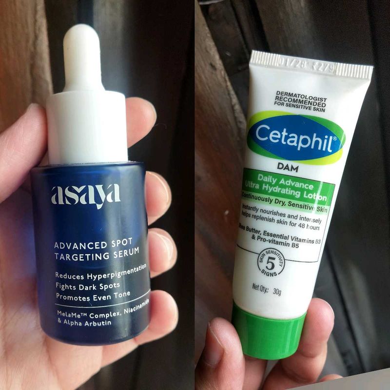 Asaya Face Serum &amp; Cetaphil Daily Hydrating Lotion