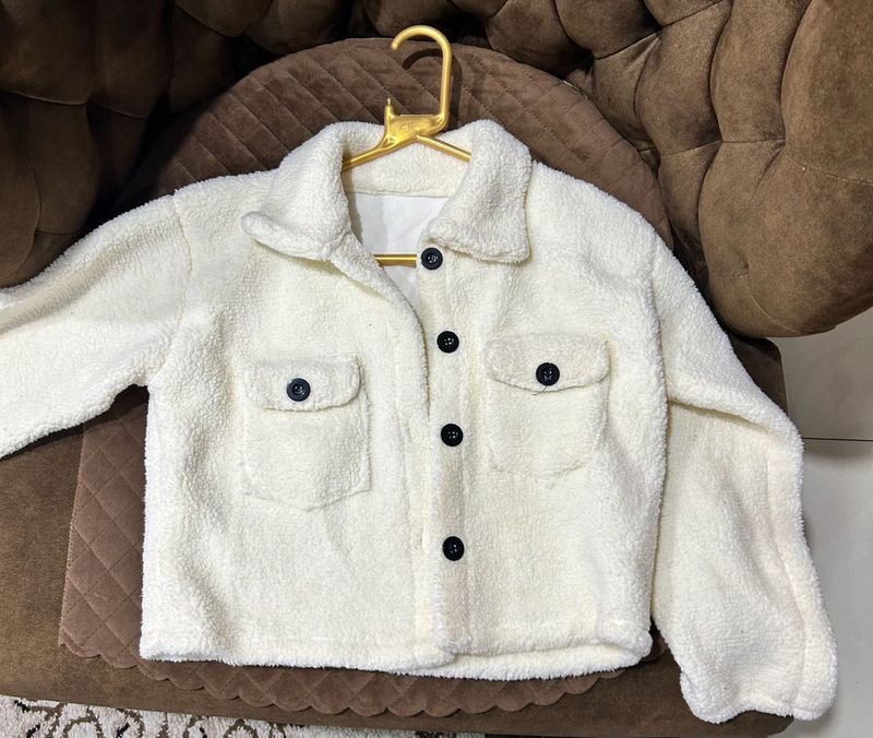 White Crop Top Jacket