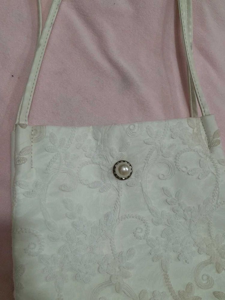 Elegant White Handbag