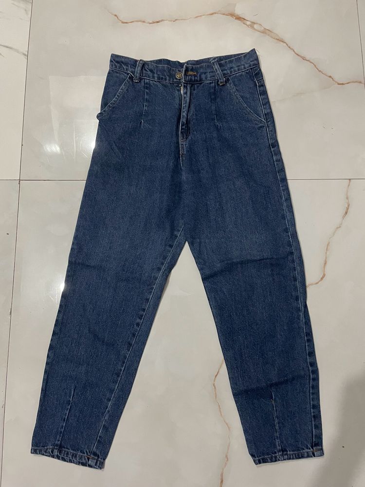 Mom’s Fit Dark Blue Jeans For Girls/women
