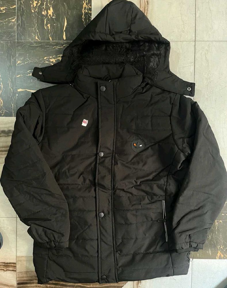 BRAND NEW MEN&#39;S BLACK JACKET WITH HOODIE