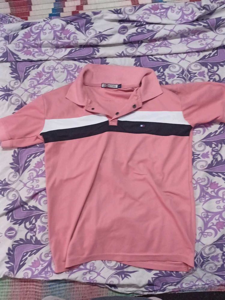 Tshirt Pink Colour For Men