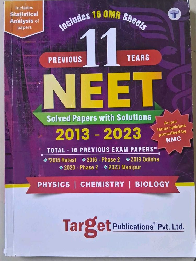 NEET Solved Papers 2013-2023