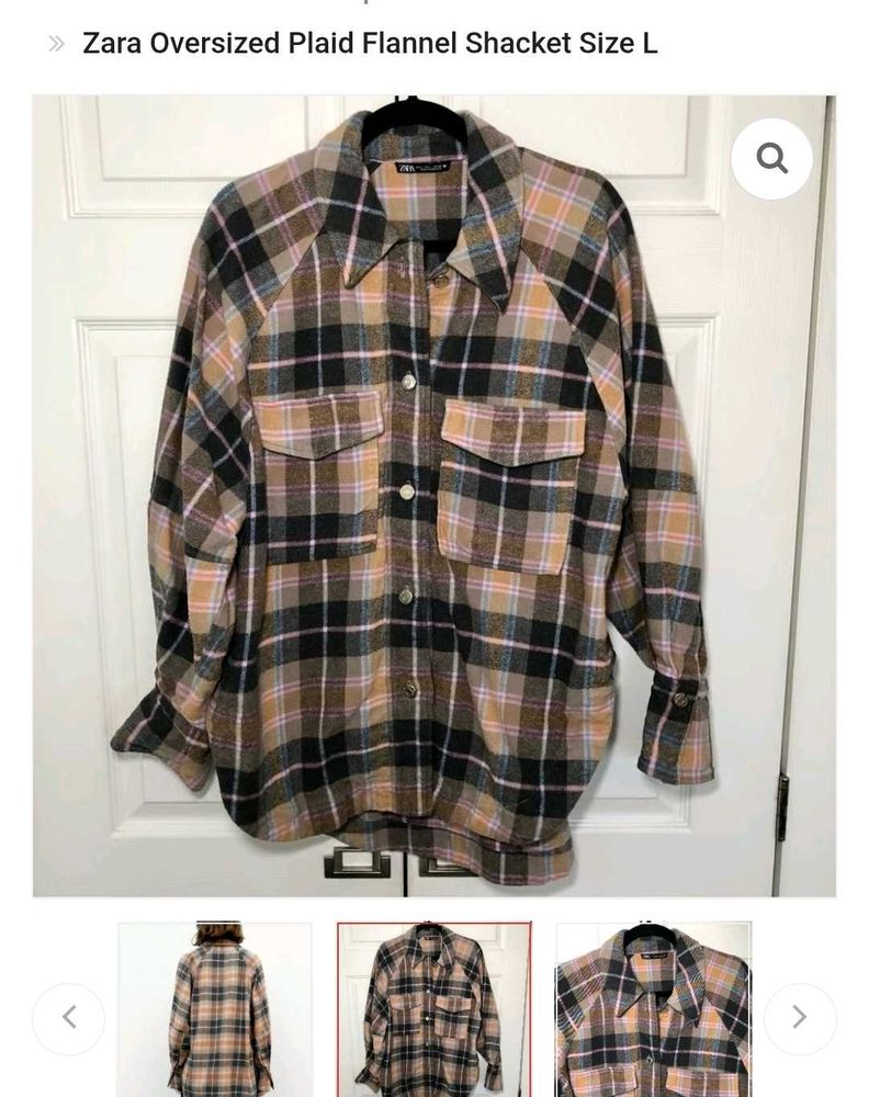 Zara Plaid Flannel Shacket