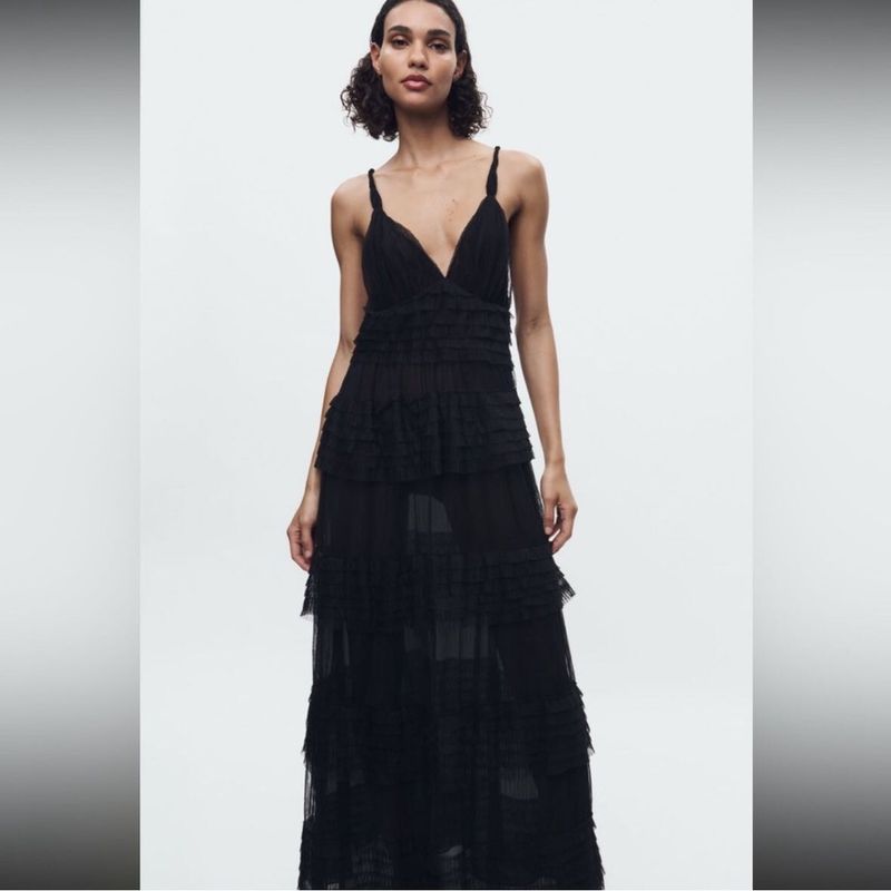 New Zara Celeb Style Gala Runway Maxi Dress
