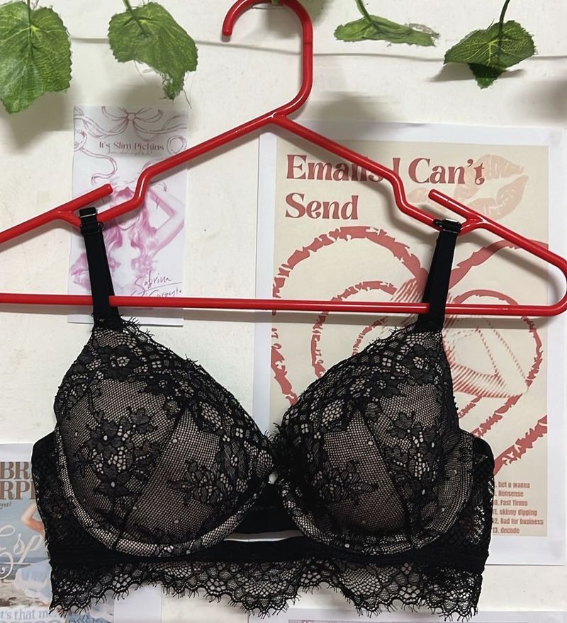 Elegant Black Lace Bra