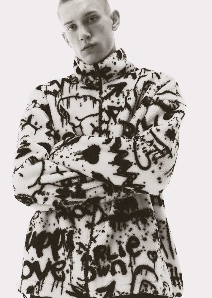 H&amp;M Snoopy Print Fleece Jacket