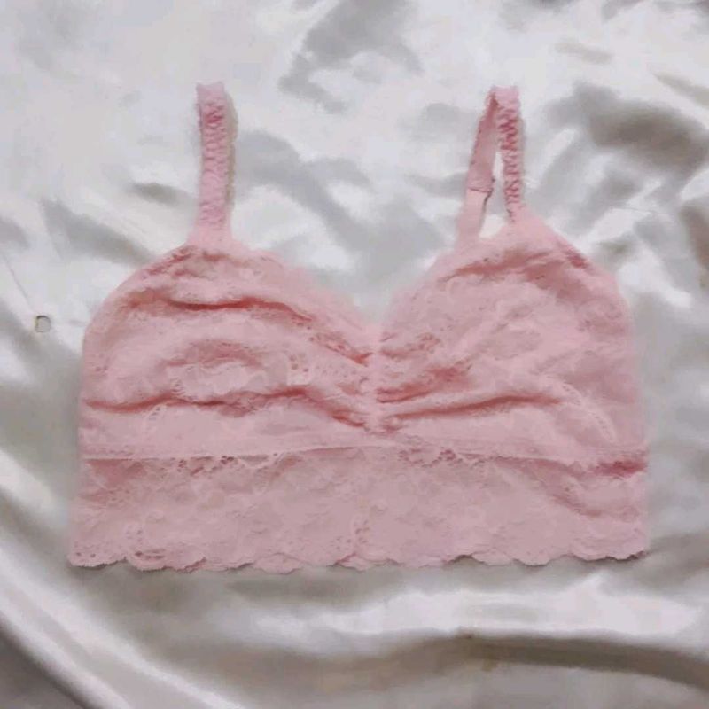 Pink Lace Bralette bra
