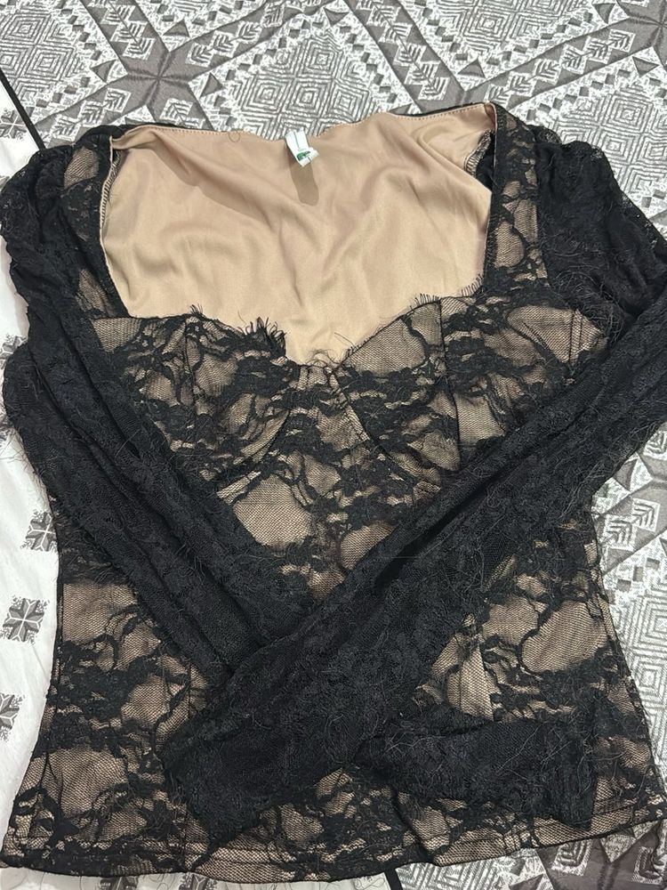 Lace Long Sleeve Top