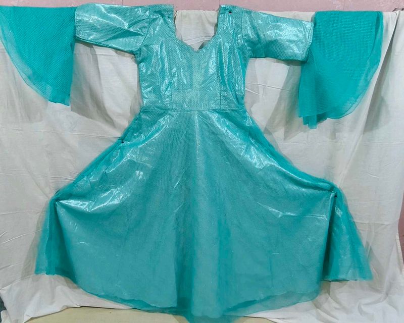Beautiful Sea Green Gown Frock For Women
