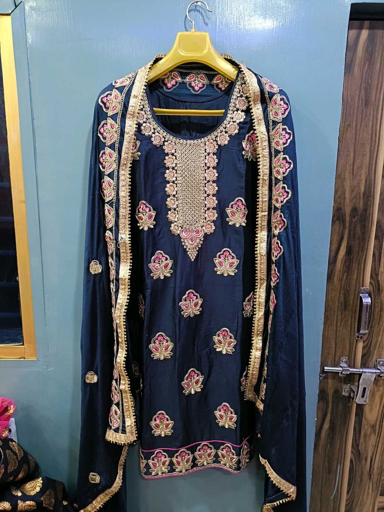 Heavy Sarara With Zari Work Kurta Set