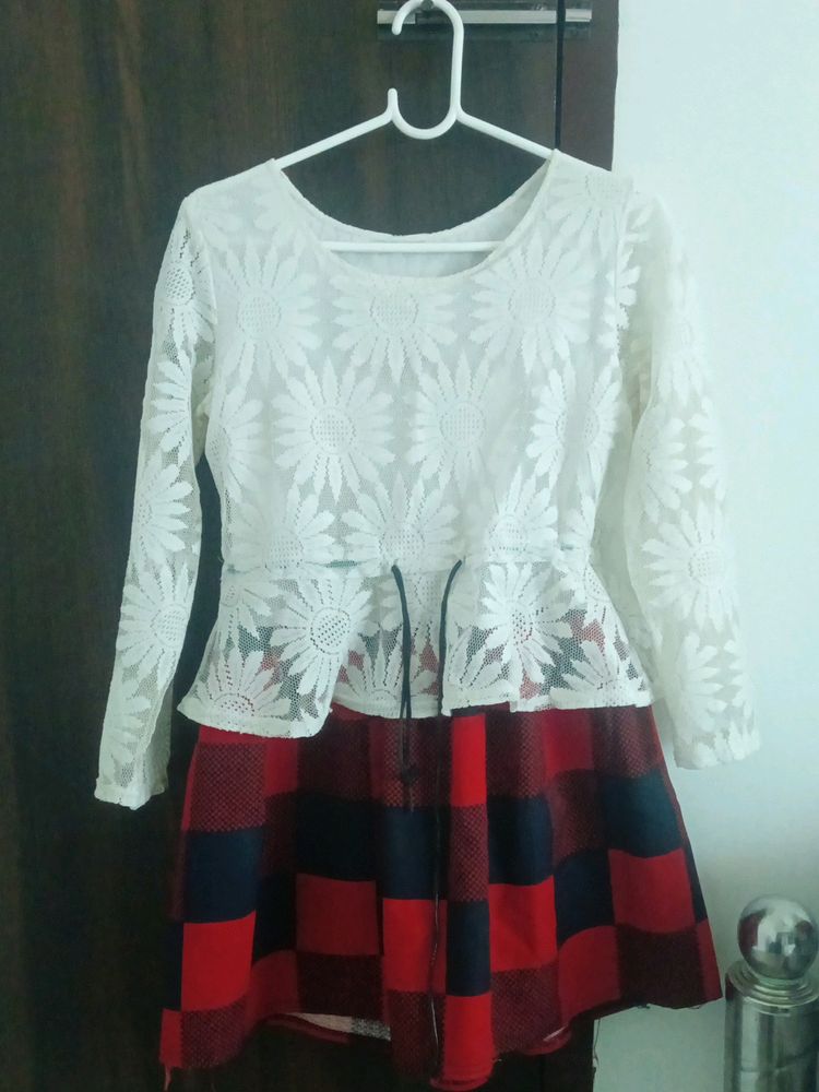 WHITE SKATER DRESS 👗