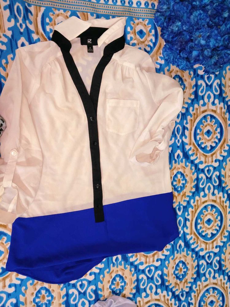 IZ Byer California Color Block Blouse.Note: The to