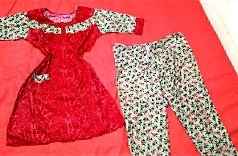 Cotton Night Dress Set