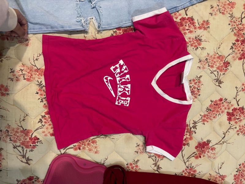 Pink Nike Ringer Tee