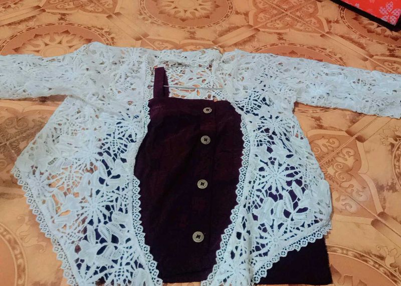 Lace Cardigan &amp; Top Set