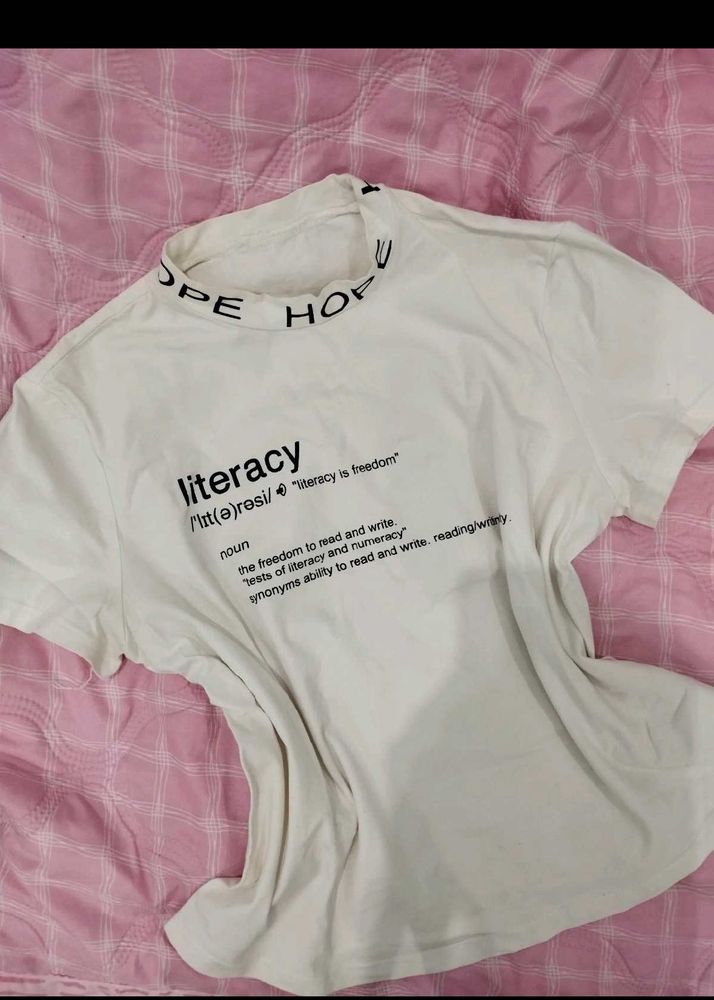 Shein literacy Graphic Tee