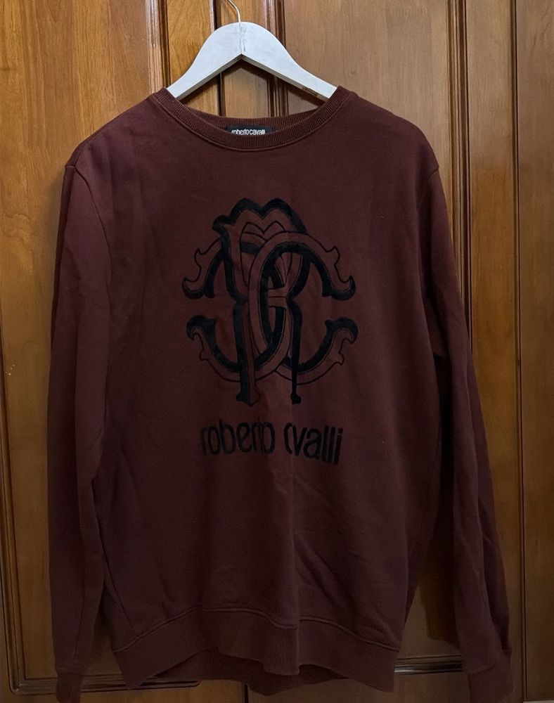 Roberto Cavalli Maroon Sweatshirt