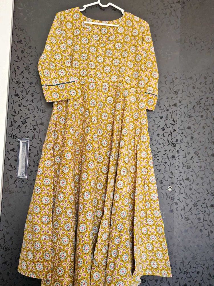 Floral Print Anarkali Kurta
