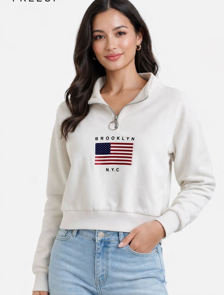 H&amp;M Brooklyn Crop Sweatshirt