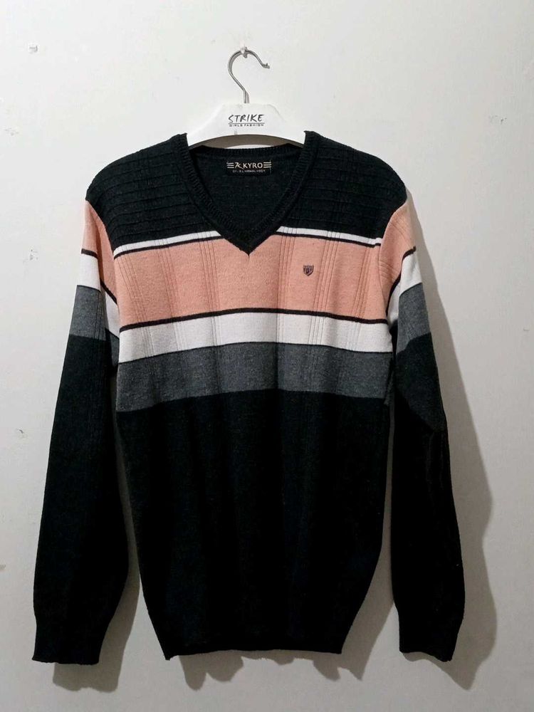 Kyro Striped V-Neck Sweater