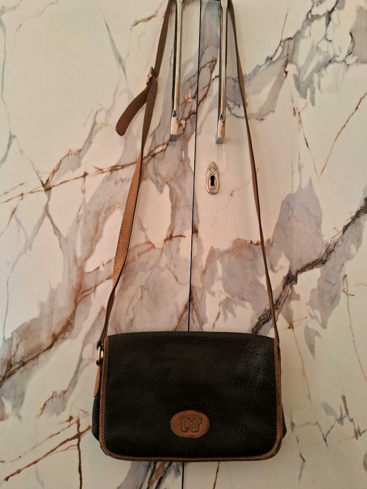 Vintage Leather Made In Paris Bag