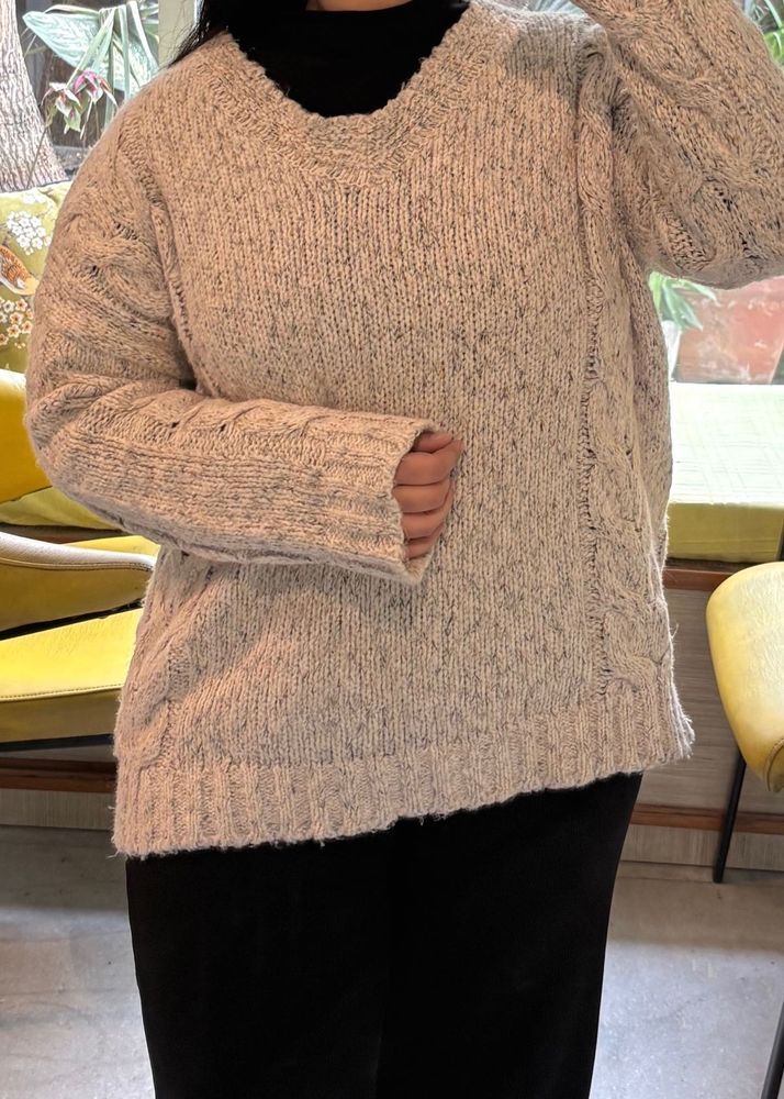 Cozy Knit V-Neck Sweater