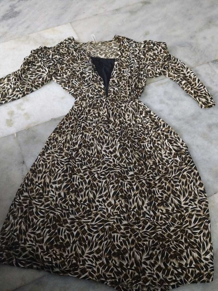 A Tiger Printed Dress