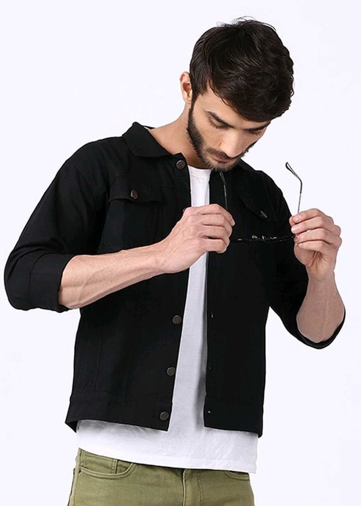Black Denim Jacket - Stylish &amp; Versatile