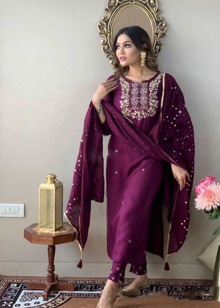 XXL Elegant Purple Kurta Set