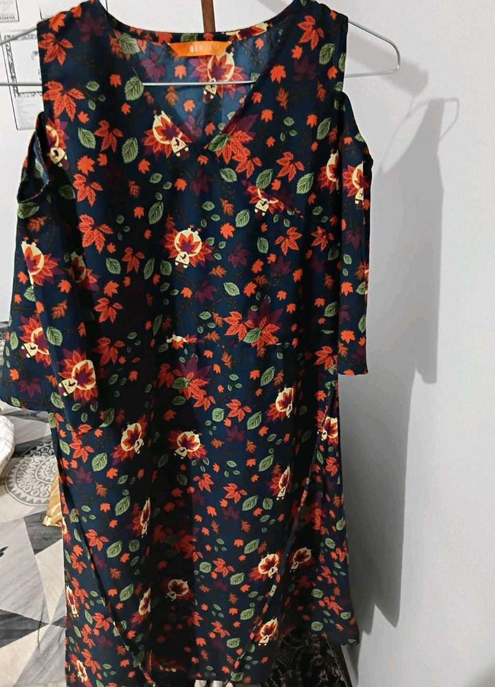 Floral Cold Shoulder Dress