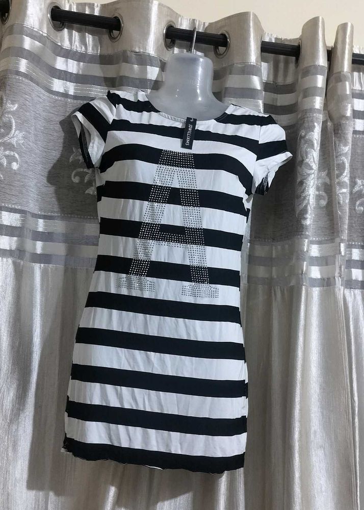 White N Black Bodycon Dress