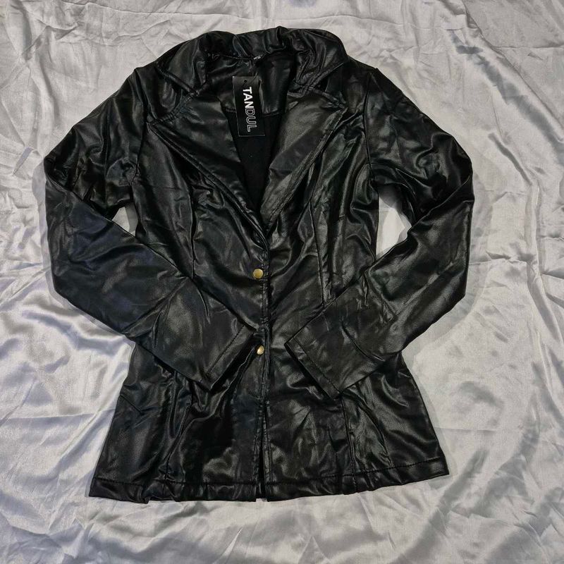 Faux Leather Jacket|Coat|goth|korean