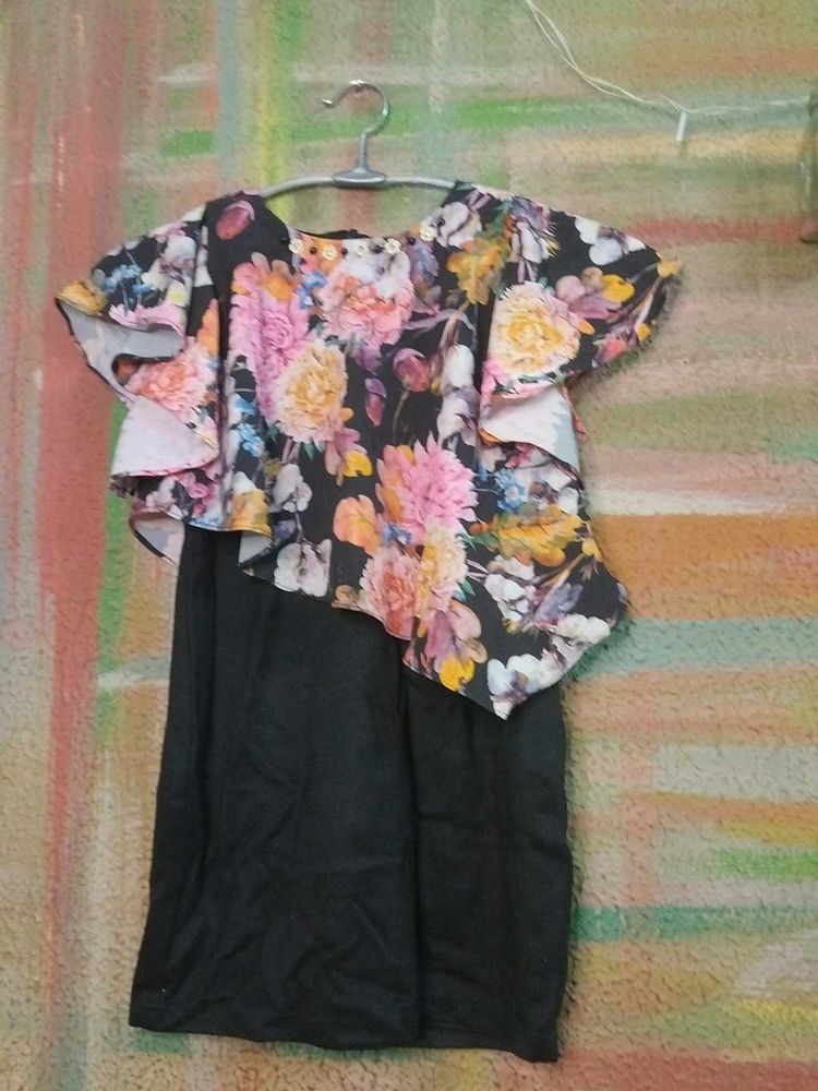 Floral Fitted Layered Dress