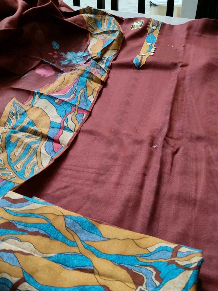 Brown Dress Material