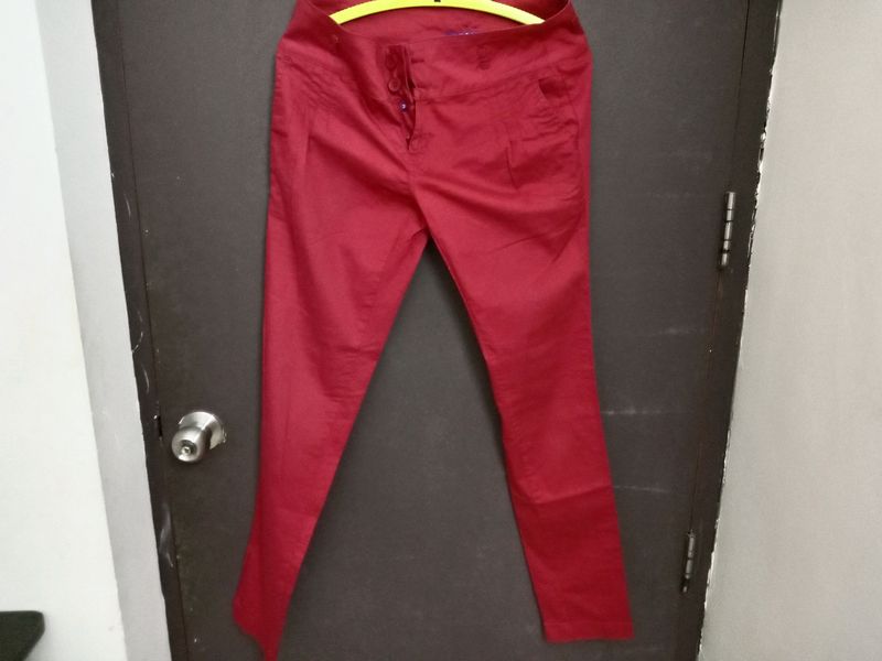 Crimson Skinny Fit Regular Trousers