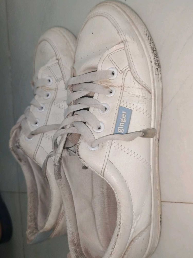 Ginger White Casual Shoes
