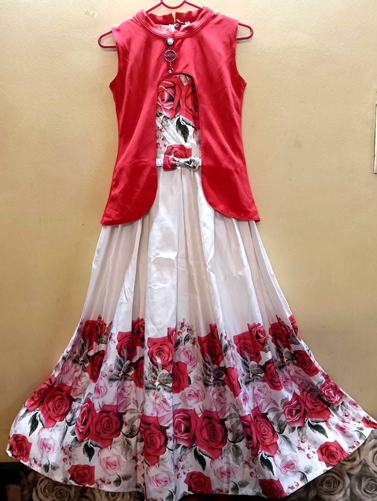 Girls&#39; Floral Dress with Bolero