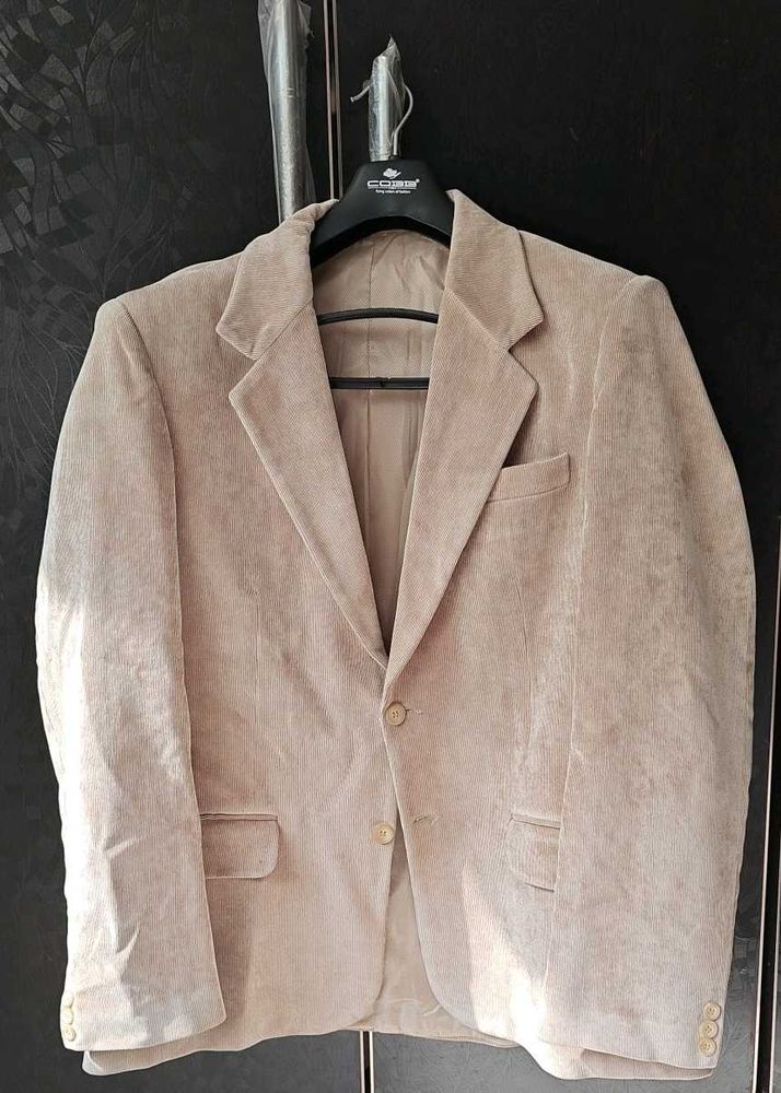 Beige Corduroy Blazer